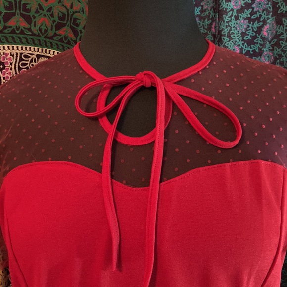 Size XXXXL Red Fit & Flare Dress w Pockets. No Name Brand. Never Worn. - Picture 3 of 10